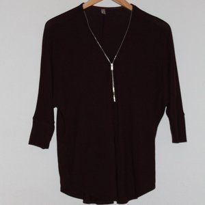 Magie Fit burgundy dolman sleeve top